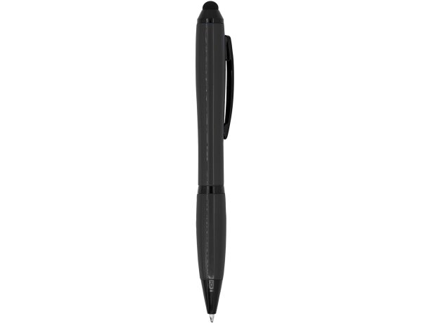 Bolígrafos con puntero táctil giratorio de plástico tinta azul Taiga Negro detalle 3