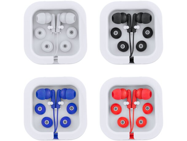 Auriculares con conexion jack 3.5 de plástico Aoki Blanco detalle 3