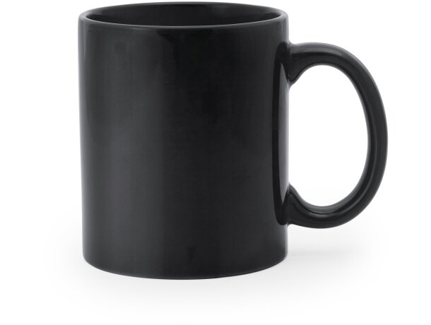 Tazas para personalizar unisex en variados colores cerámica Negro detalle 6
