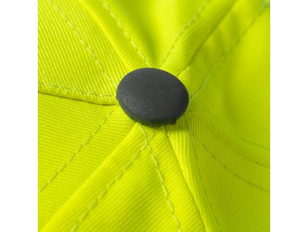 Gorra de béisbol barata poliéster Balder Amarillo fluor detalle 3