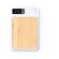 Powerbank plástico reciclado con detalles en bambú Gunder