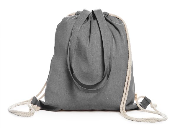 Bolsa de cuerdas para empresas Varese algodón reciclado jaspeado Rojo detalle 13