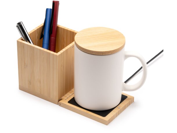 Calentador de taza Jules natural con tecnología magnética Crudo detalle 1