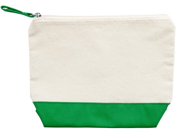 Neceser multiusos unisex algodón 280 g/m2 Doel Crudo/verde helecho detalle 10