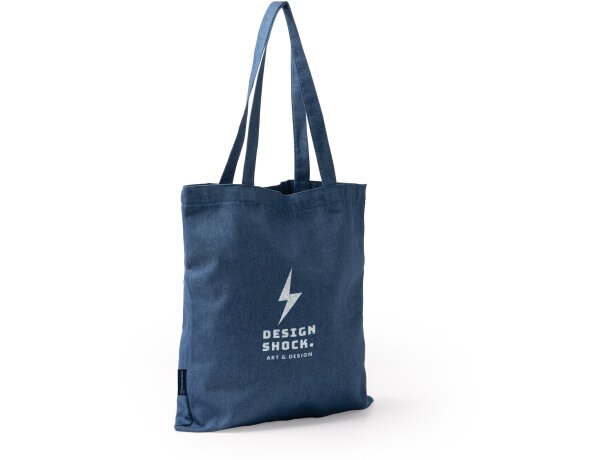 Bolsa ecológica tejido vaquero asas largas Vaquero detalle 1