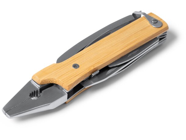 Multiherramientas Puria acero inoxidable y empuñadura de bambú Crudo detalle 7