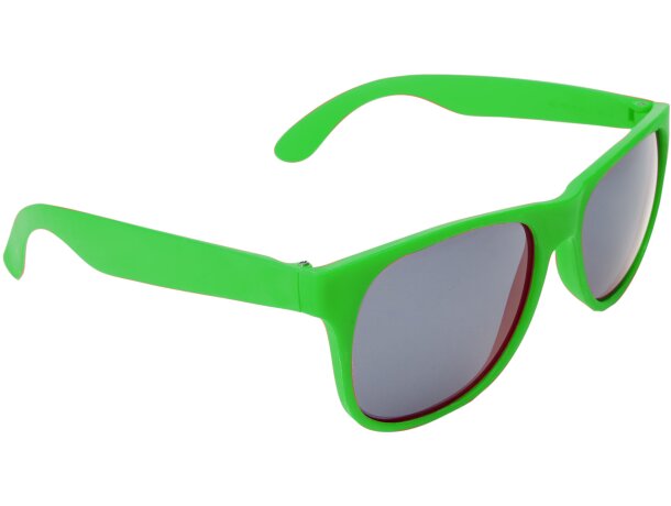 Gafas de sol serigrafiadas con montura en acabado mate y uv400 en pp Ariel Verde helecho detalle 11