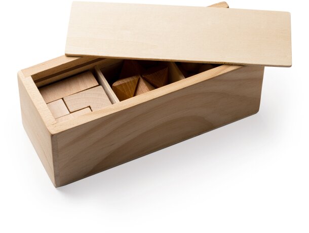 Set Rocks merchandising con 3 juegos habilidad madera cruda Crudo detalle 7