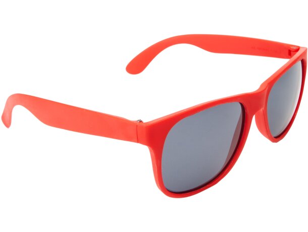 Gafas de sol serigrafiadas con montura en acabado mate y uv400 en pp Ariel Rojo detalle 17