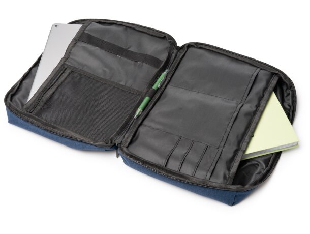 Funda portátil Ritmon RPET con doble compartimento y rejilla Negro detalle 1