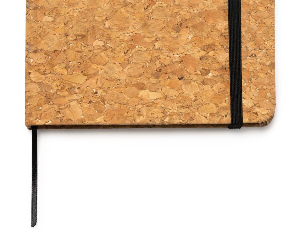 Bloc notas con tapa rígida de corcho natural A5 Andros Crudo detalle 3
