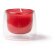 Vela aromática Flora cristal doble capa aroma vainilla Rojo