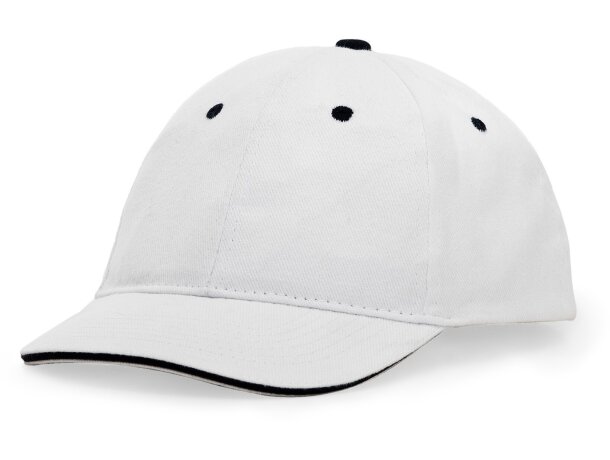 Gorras béisbol cierre velcro de algodón 260 g/m2 Panel Blanco detalle 4