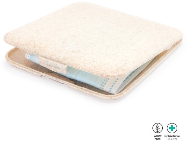 Funda portamascarillas Henrick natural fibra de trigo Crudo detalle 1
