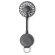 Ventilador de mano Denison recargable con mosquetón Negro