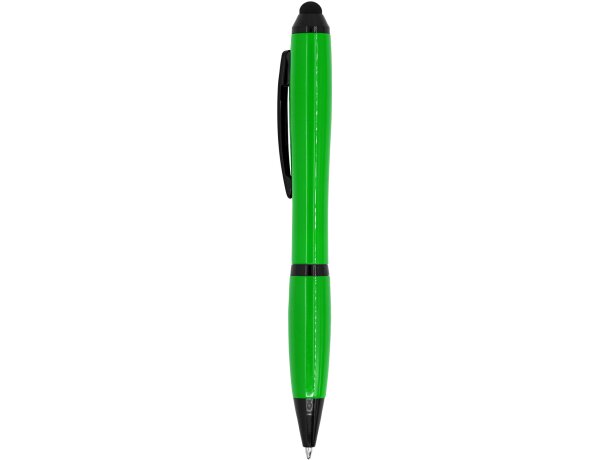 Bolígrafos con puntero táctil giratorio de plástico tinta azul Taiga Verde helecho detalle 10