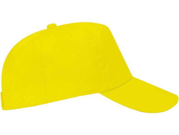 Gorras béisbol con cierre ajustable velcro de algodón 170 g/m2 Uranus Amarillo detalle 16