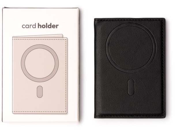 Tarjetero Karty de PU reciclado con cierre magnético Negro detalle 5