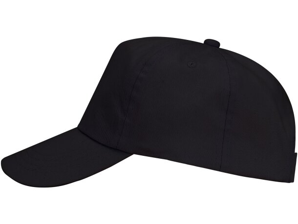 Gorras béisbol con cierre ajustable velcro de algodón 170 g/m2 Uranus Negro detalle 11