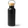 Bidón Nobuk acero inoxidable reciclado tapa bambú 500ml Negro