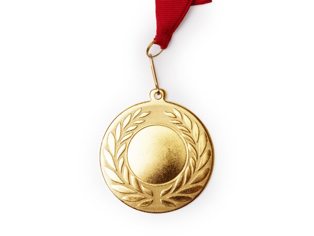 Medalla Ledeki metal con cinta poliéster personalizable Blanco detalle 1