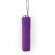 Paraguas plegable con logo con mango plateado poliéster Yaku Morado