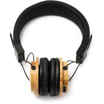 Auriculares Tango inalámbricos bambú RPET negro