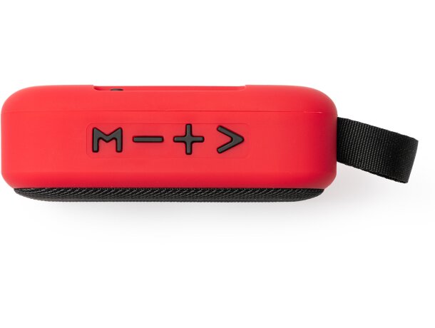 Altavoces inalámbrico de goma bicolor Armin Rojo detalle 12