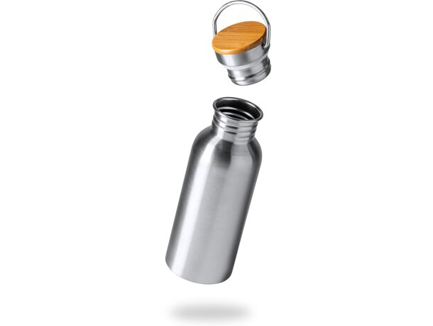 Botella de acero con asa plegable 620ml Boina Blanco detalle 2