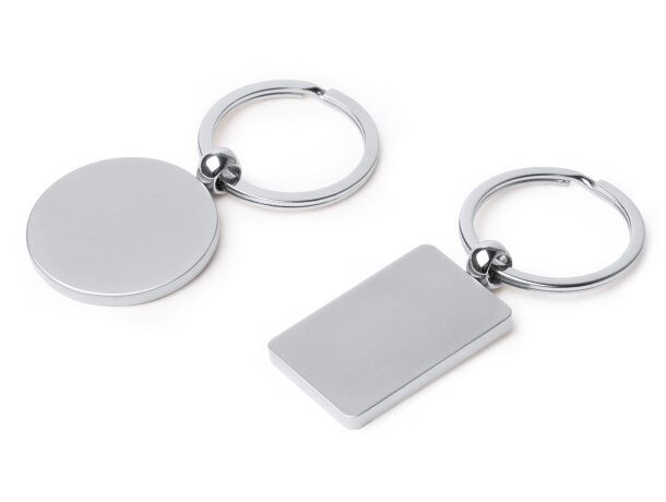 Llavero Soho rectangular metal mate con anilla brillante Rectangular detalle 1