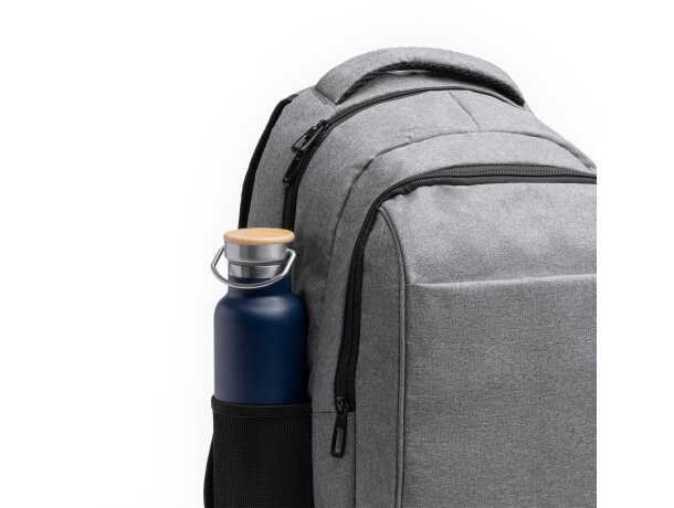 Mochila para tablet para publicidad rPET 300D Patrik Negro detalle 2