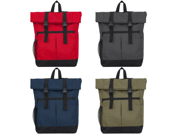 Mochila deportiva con asas acolchados en poliéster 900D 220 g/m2 Dodo Verde militar detalle 5