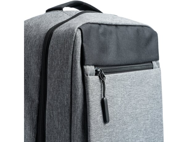 Mochila para profesores con logo Narvik poliéster 300D con salida USB Negro detalle 3