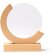 Trofeo Globe cristal transparente con base bambú