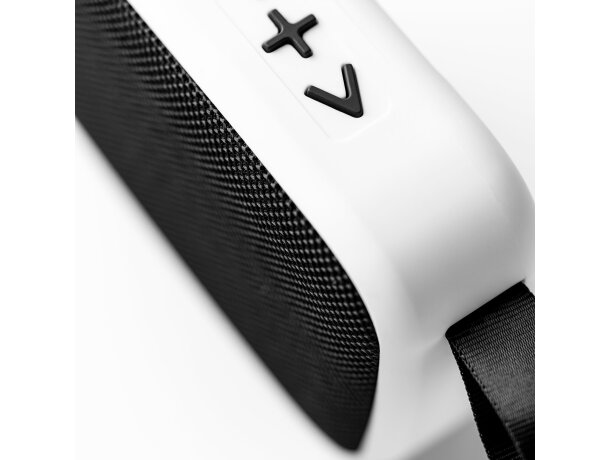 Altavoces inalámbrico de goma bicolor Armin Blanco detalle 1