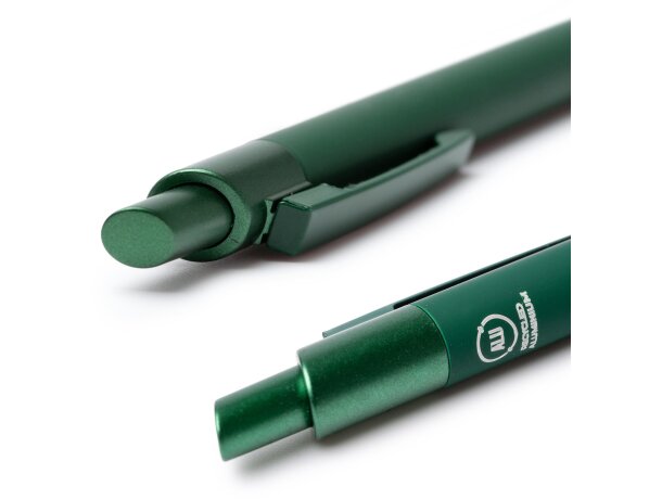 Bolígrafo Reclus de aluminio reciclado con mecanismo clic Blanco detalle 3