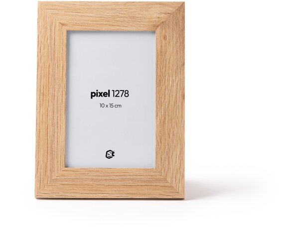 Portafotos Pixel Natural madera MDF cristal 10x15 cm regalo Crudo detalle 5