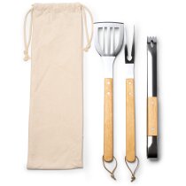 Set barbacoa CADAK acero inoxidable con madera
