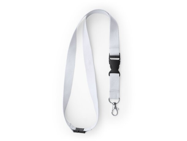 Lanyard colores variados de poliéster Guest Rojo detalle 20