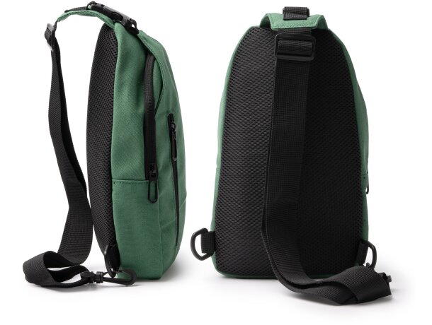 Mochila Valar de algodón canvas reciclado con bolsillos Negro detalle 3