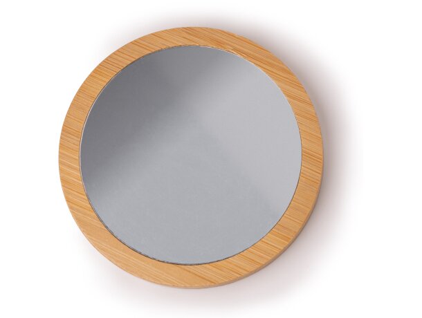 Espejos para bodas personalizados para regalar Espejo Mondo de bambú Crudo detalle 5