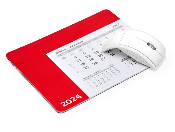 Alfombrilla ratón calendario Serbal hojas arrancables Blanco detalle 2