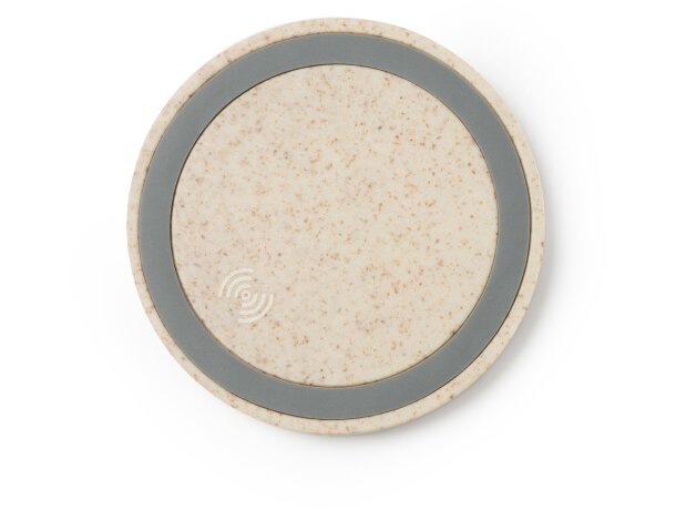 Cargador inalámbrico Vatox fibra de trigo 5W tecnología eco Crudo detalle 5