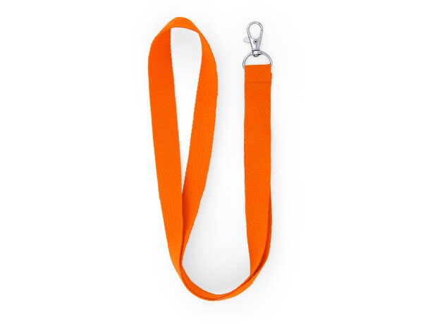 Lanyards baratos poliéster Host Naranja detalle 14