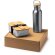 Set Bagner Natural con fiambrera 800ml y bidón 500ml bambú Crudo detalle 4