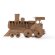 Puzzle 3D cartón kraft FISAC con diseño de perro educativo Tren