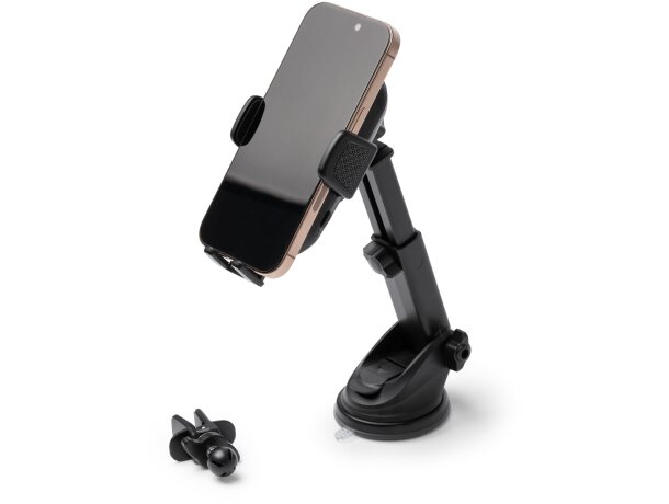 Soporte cargador inalámbrico Yoldix 15W para coche negro Negro detalle 2