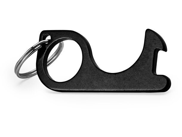 Llaveros originales pulsador de aluminio Ross Negro detalle 6
