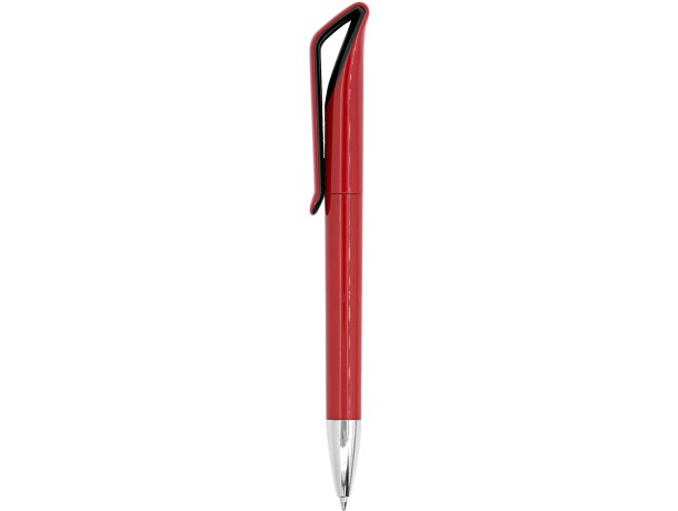 Bolígrafo con nombre acabado de brillo tinta azul Irati Negro/rojo detalle 15