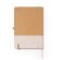 Libreta con banda elastica corporativa con tapa rígida y marcapágina unisex paja natural Bert Crudo detalle 3
